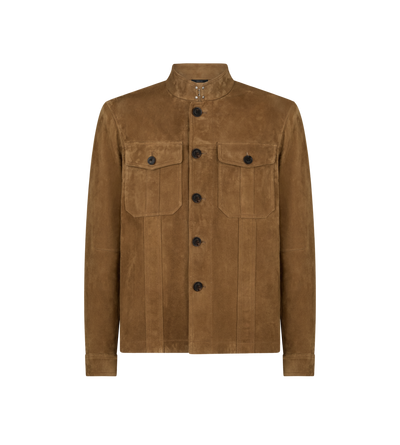 LIGHT SUEDE STAND COLLAR OUTERSHIRT image number 0