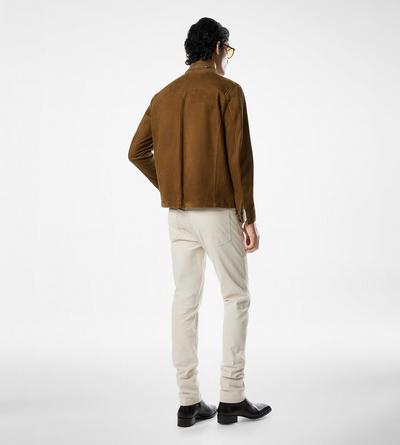 LIGHT SUEDE STAND COLLAR OUTERSHIRT image number 2