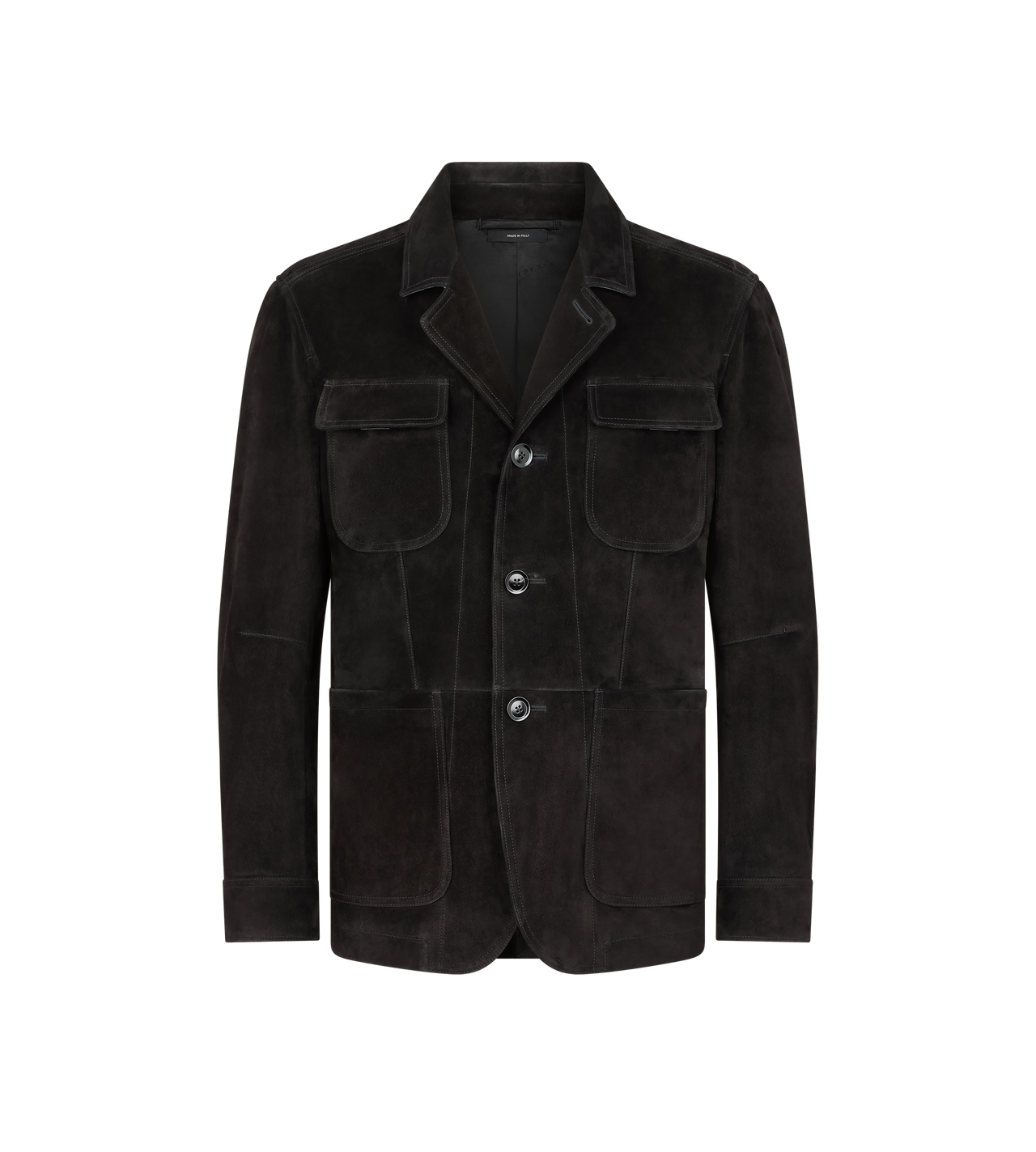 CASHMERE SUEDE MILITARY JACKET image number 0