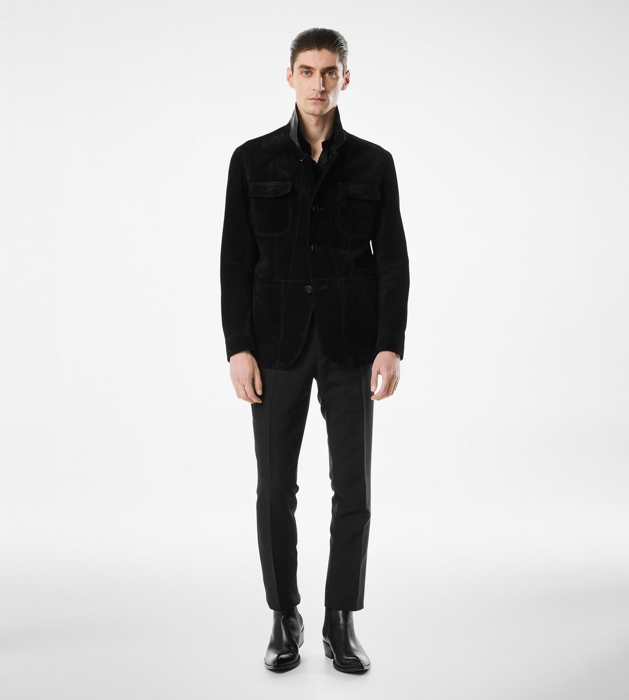 CASHMERE SUEDE MILITARY JACKET image number 4