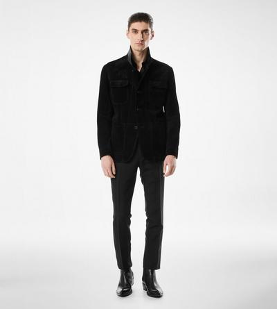 CASHMERE SUEDE MILITARY JACKET image number 4