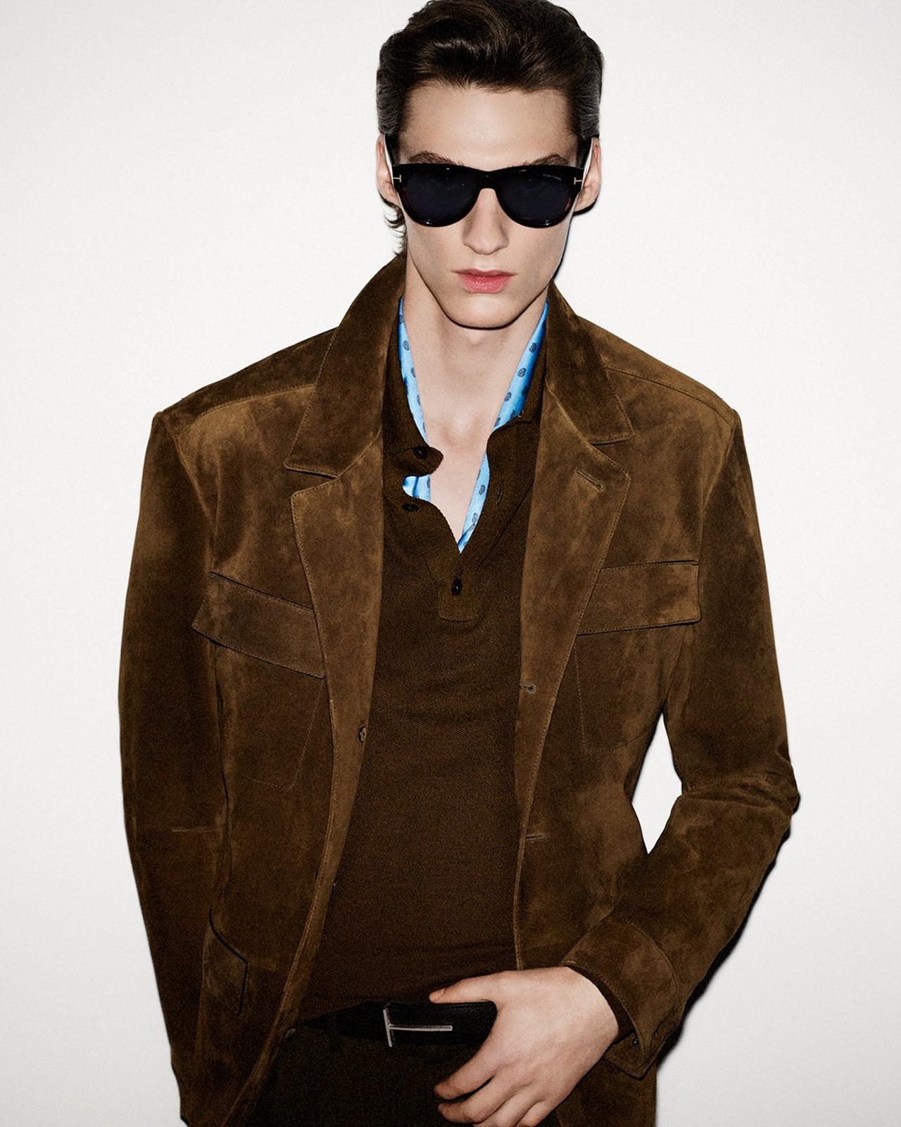 CASHMERE SUEDE MILITARY JACKET image number 3