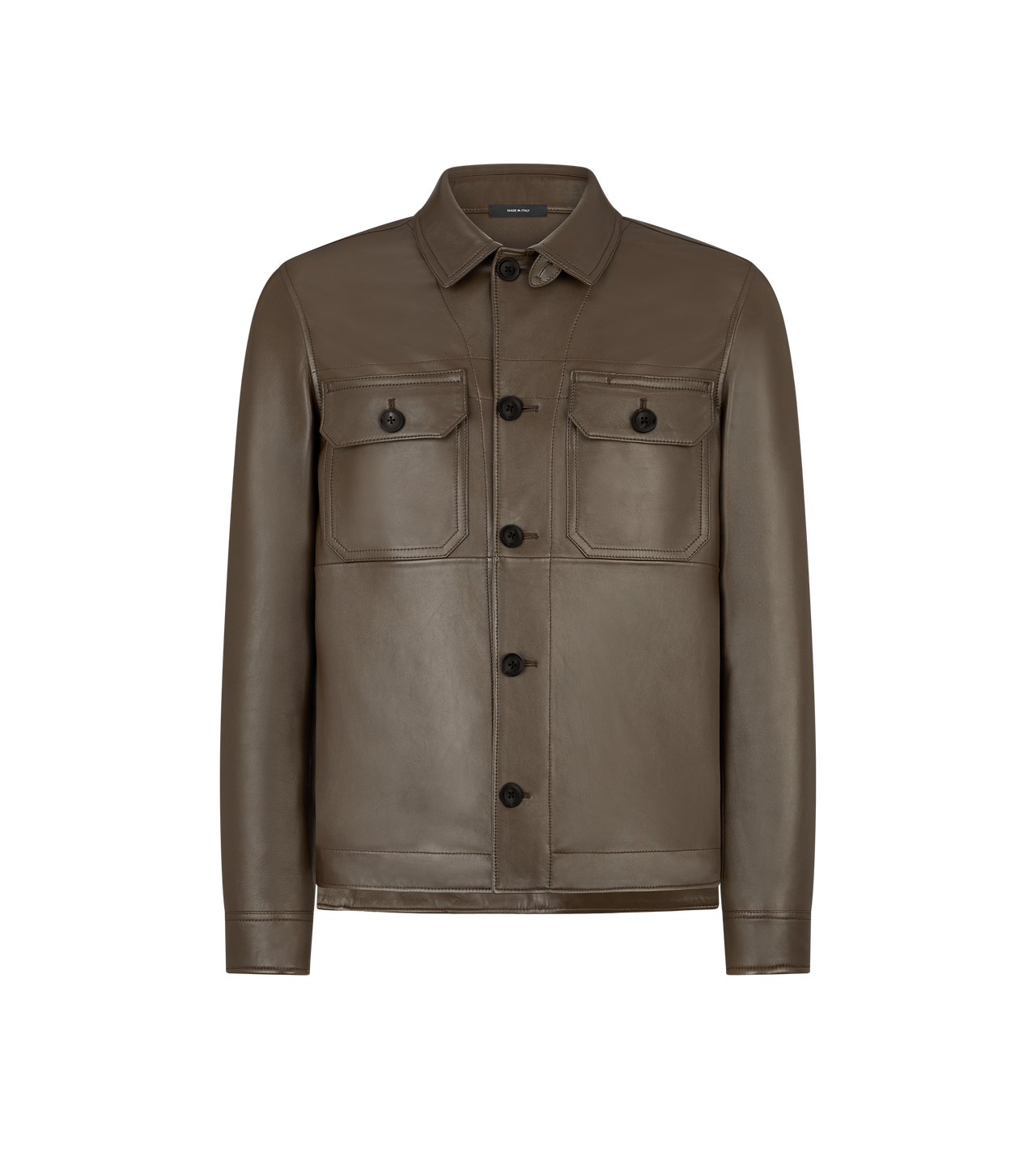 LEATHER LIGHTWEIGHT OUTERSHIRT image number 0