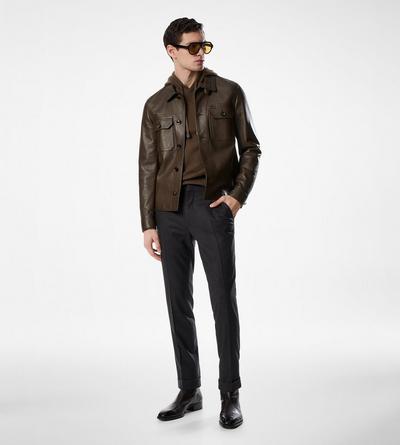 LEATHER LIGHTWEIGHT OUTERSHIRT image number 1