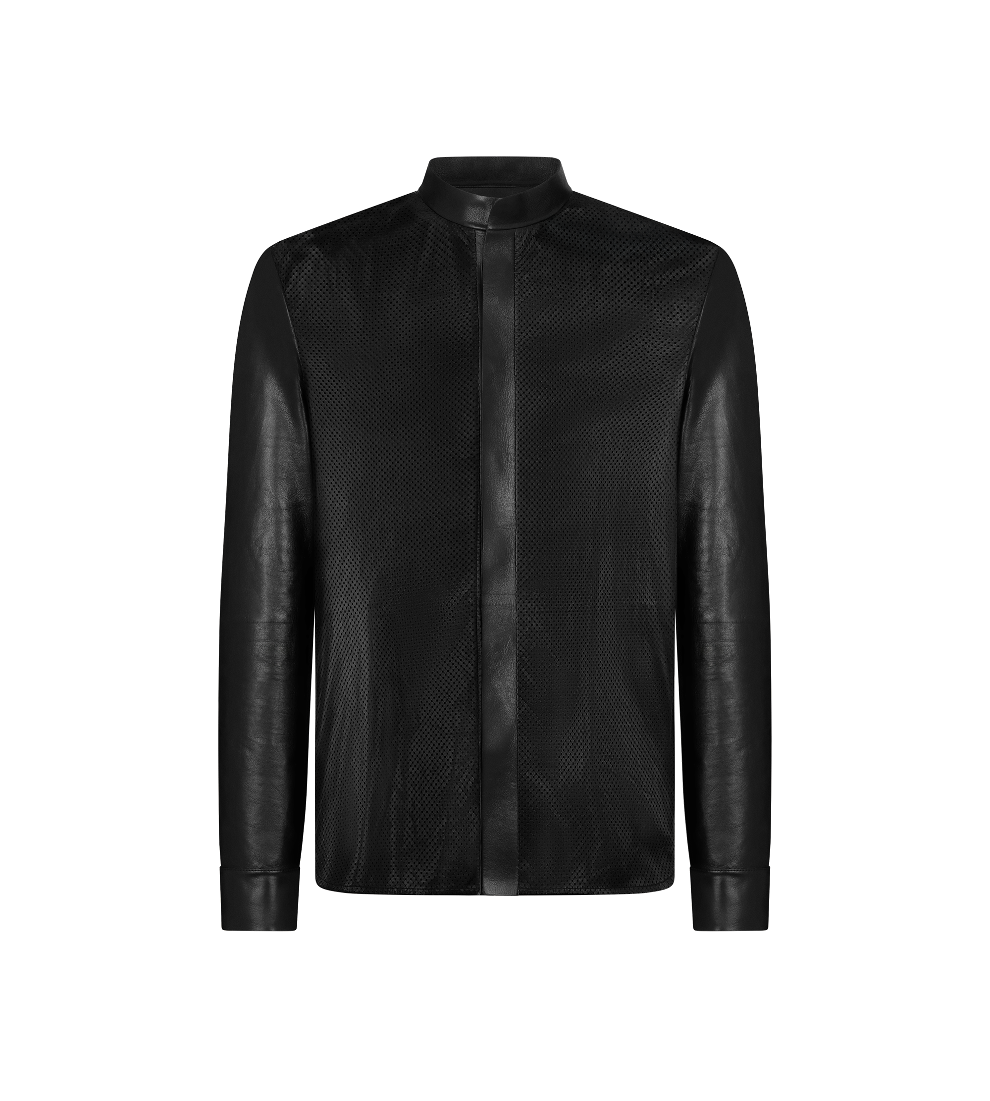 LIGHT NAPPA PERFORATED FRONT SHIRT