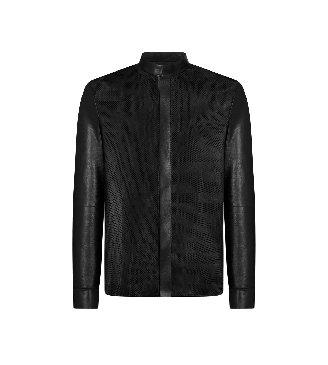 LIGHT NAPPA PERFORATED FRONT SHIRT image number 0