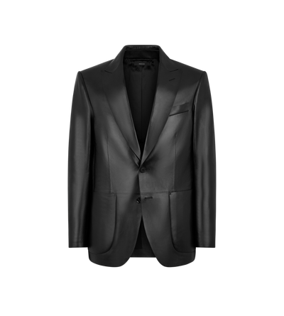 BUTTERY LEATHER BONDED BLAZER image number 0