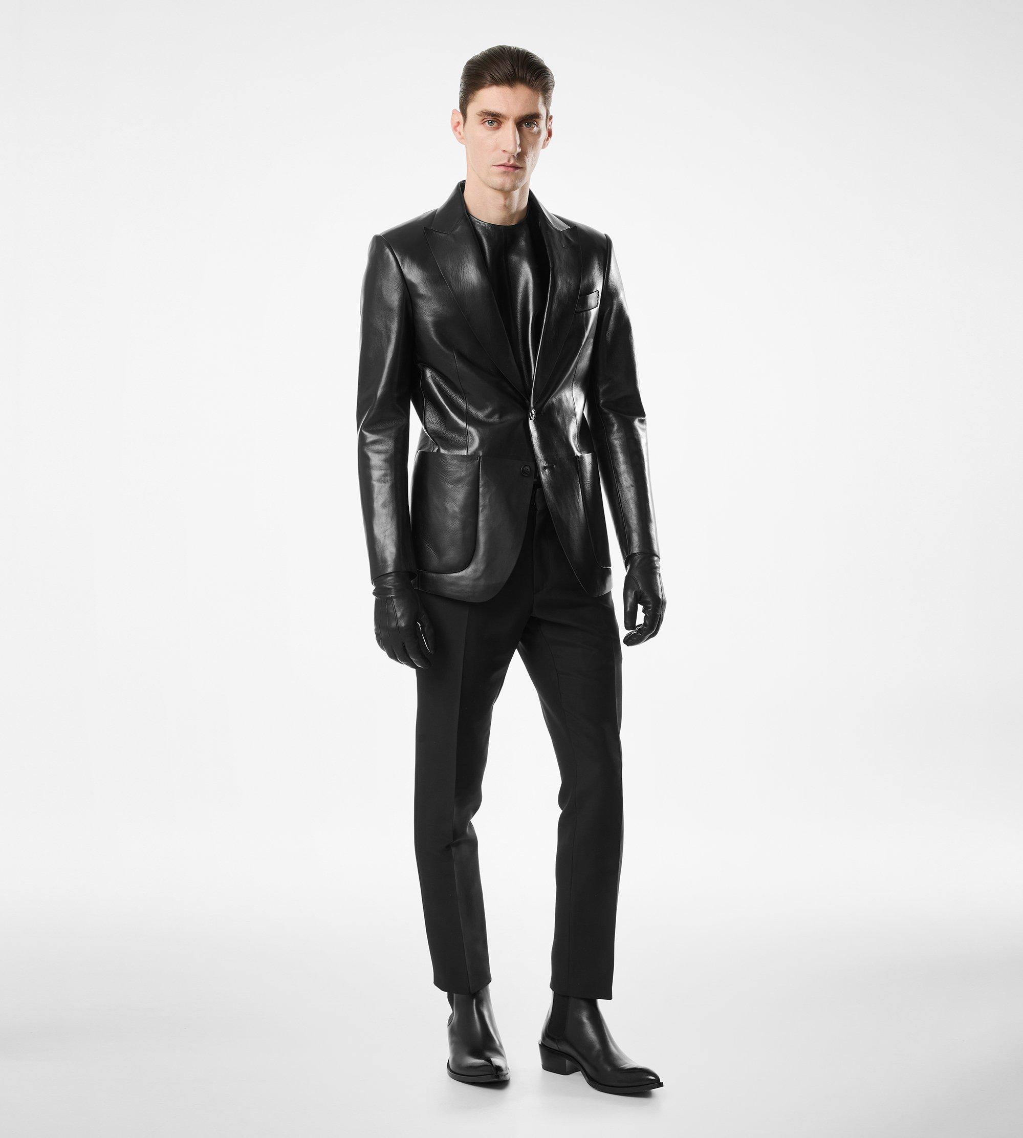 BUTTERY LEATHER BONDED BLAZER