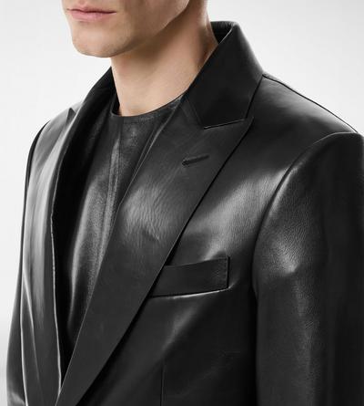 BUTTERY LEATHER BONDED BLAZER image number 1