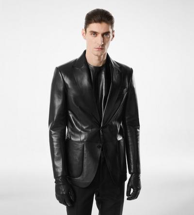 BUTTERY LEATHER BONDED BLAZER image number 2