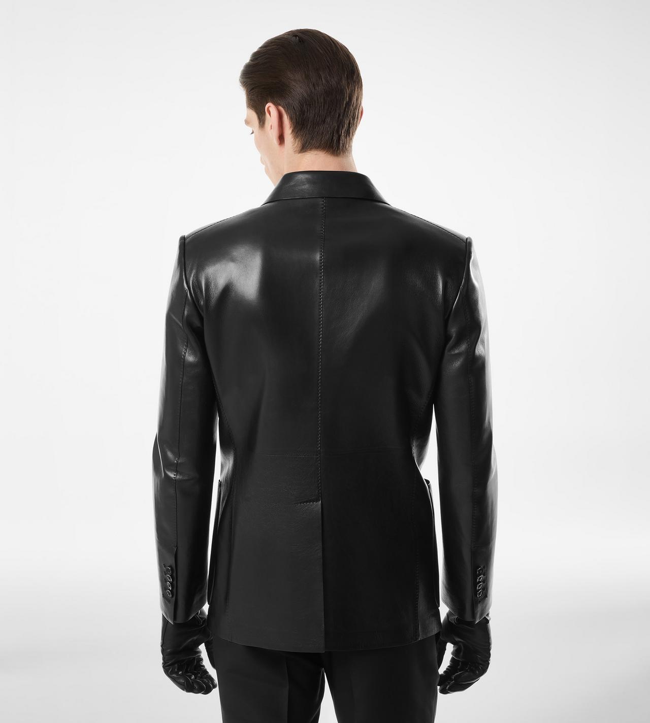 BUTTERY LEATHER BONDED BLAZER image number 3