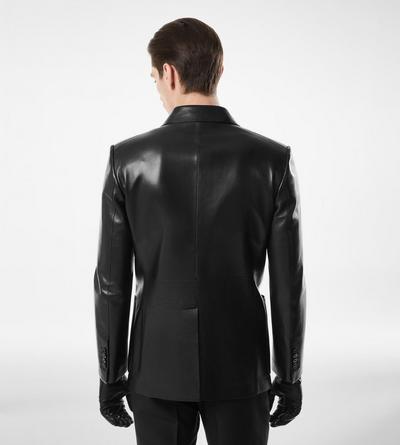 BUTTERY LEATHER BONDED BLAZER image number 3