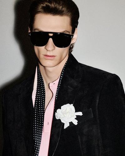 CASHMERE SUEDE SARTORIAL BLAZER image number 5