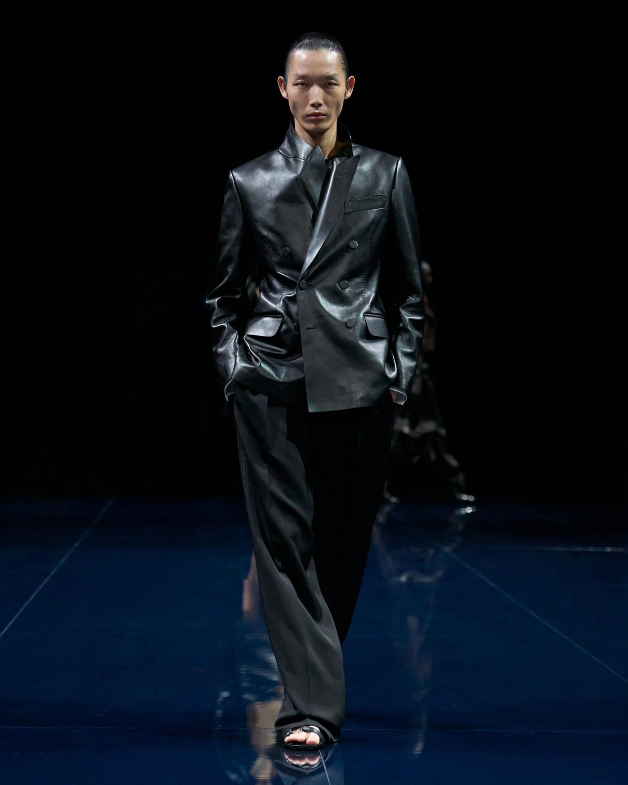 TOM FORD LEATHER BLACK LIGHT NAPPA BLAZER