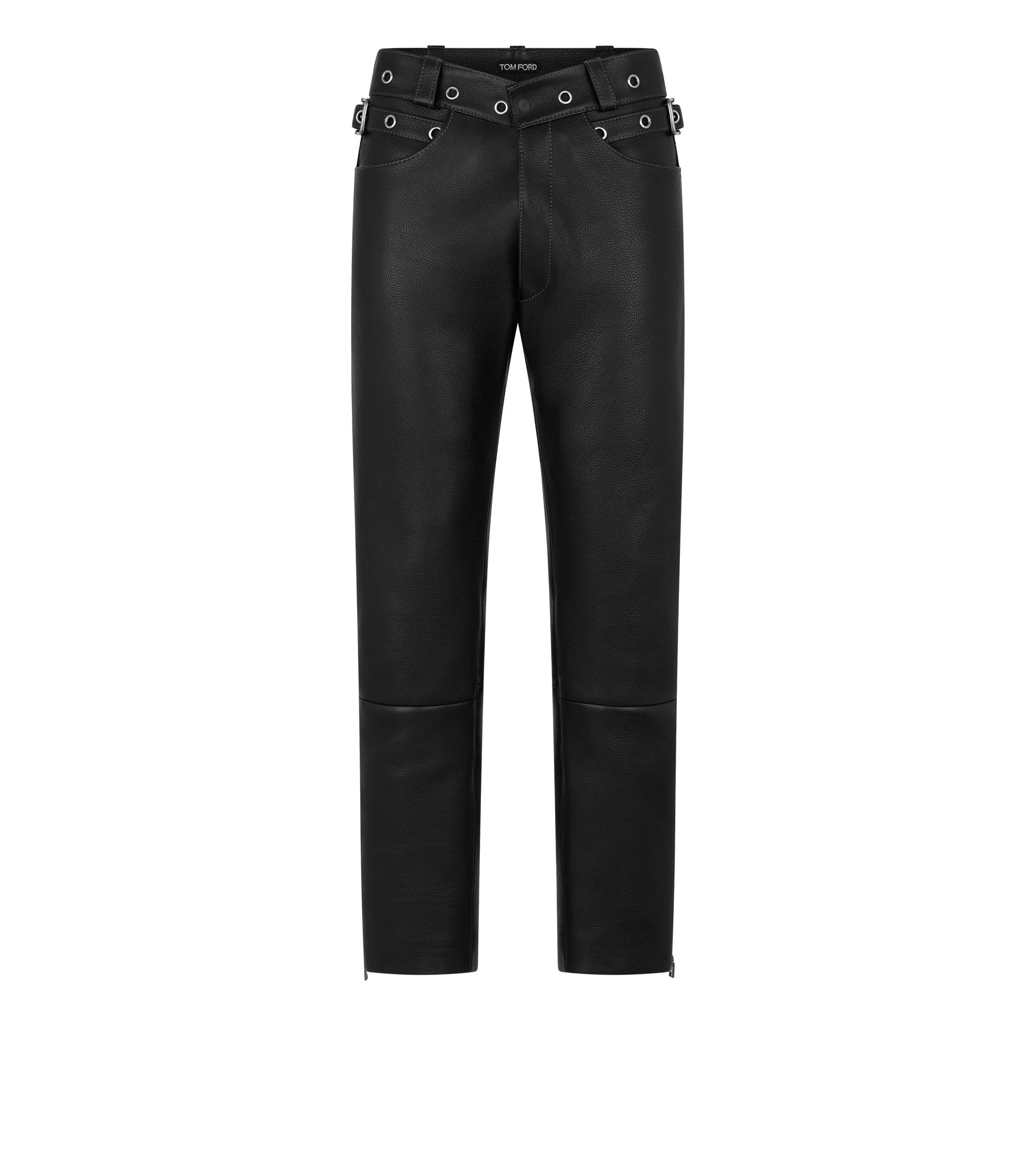 GRAIN LEATHER BIKER PANT
