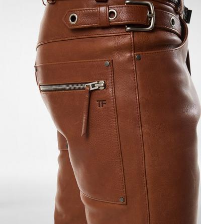 BUFFALO GRAIN LEATHER BIKER PANT image number 5
