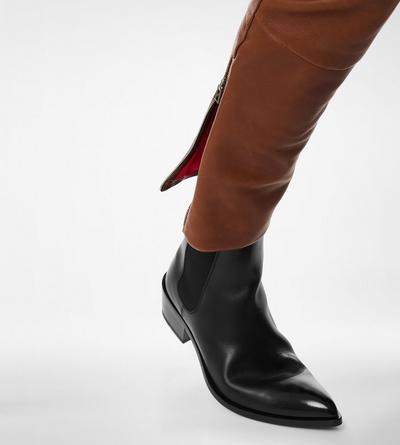 BUFFALO GRAIN LEATHER BIKER PANT image number 1