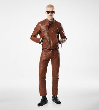 BUFFALO GRAIN LEATHER BIKER PANT image number 2