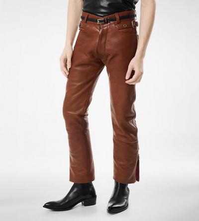BUFFALO GRAIN LEATHER BIKER PANT image number 3