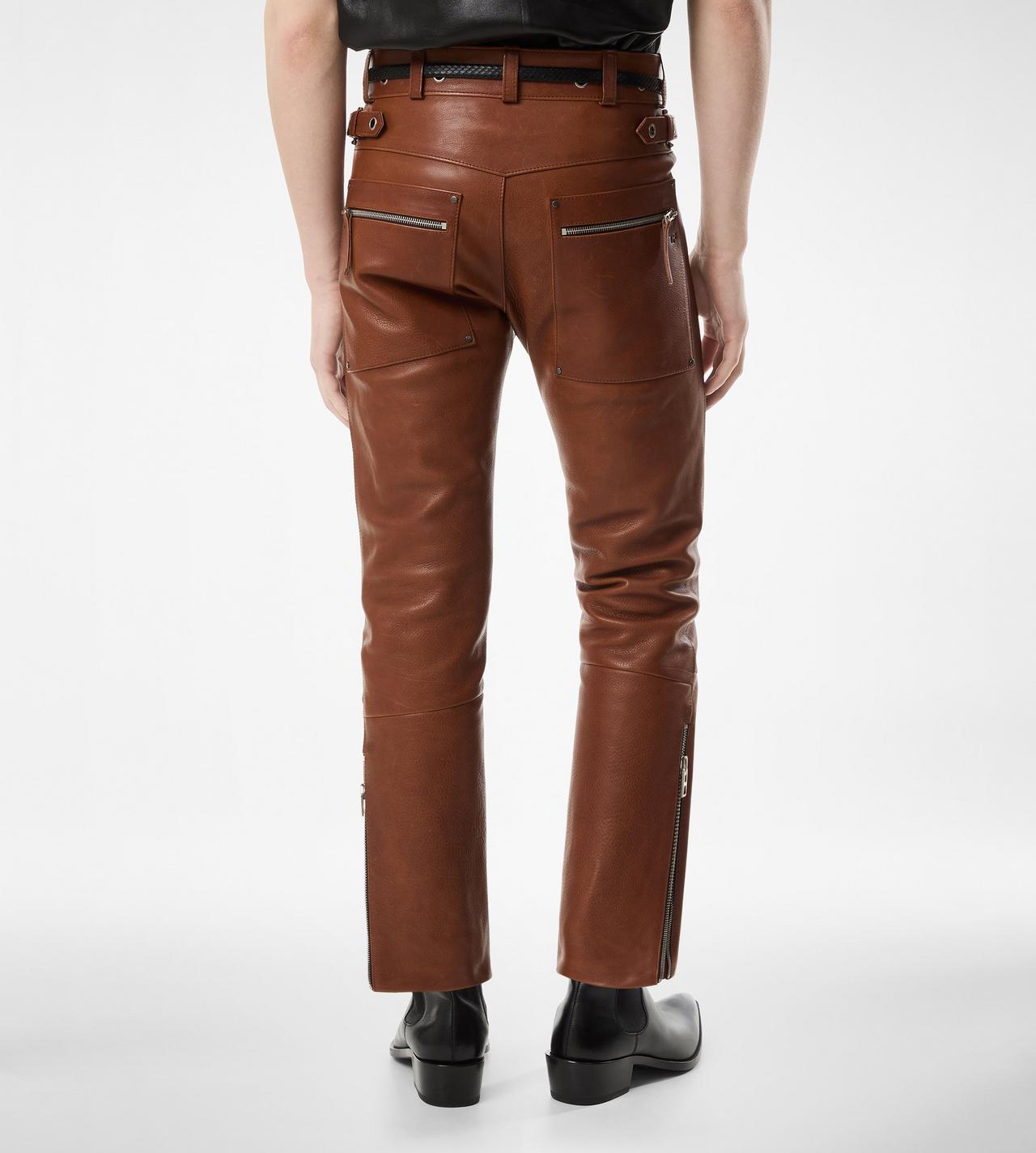 BUFFALO GRAIN LEATHER BIKER PANT image number 4