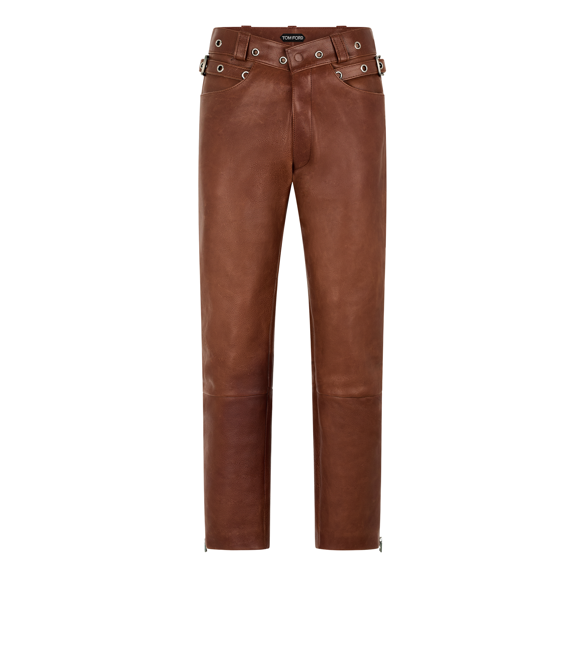 PANTALON DE MOTARD EN CUIR FLEUR DE BUFFLE