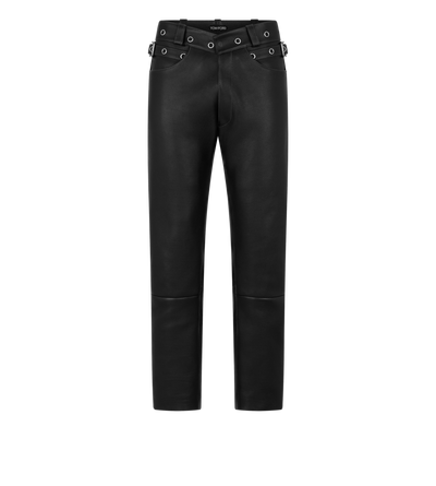 GRAIN LEATHER BIKER PANT image number 0