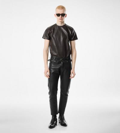 GRAIN LEATHER BIKER PANT image number 2