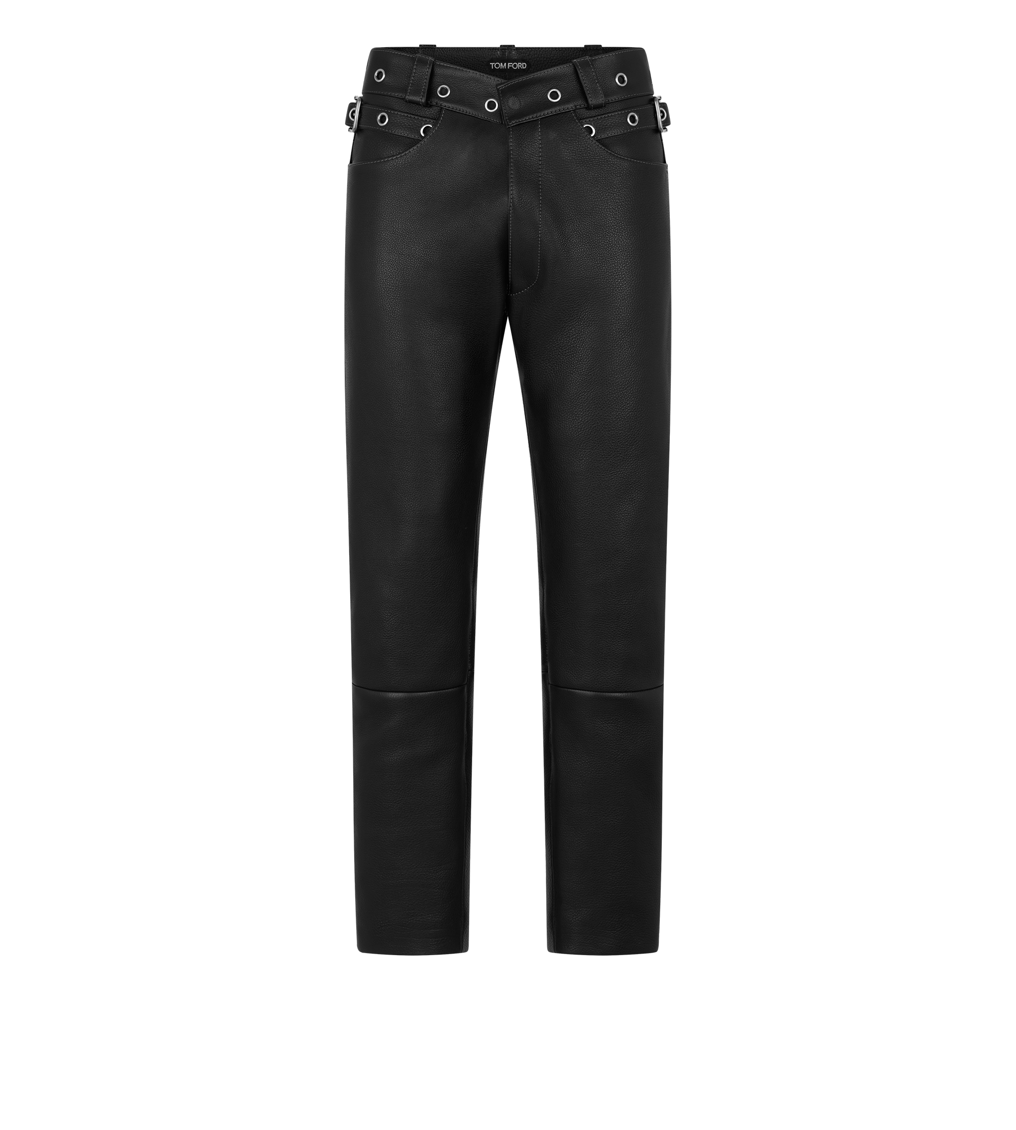 PANTALON DE MOTARD EN CUIR FLEUR