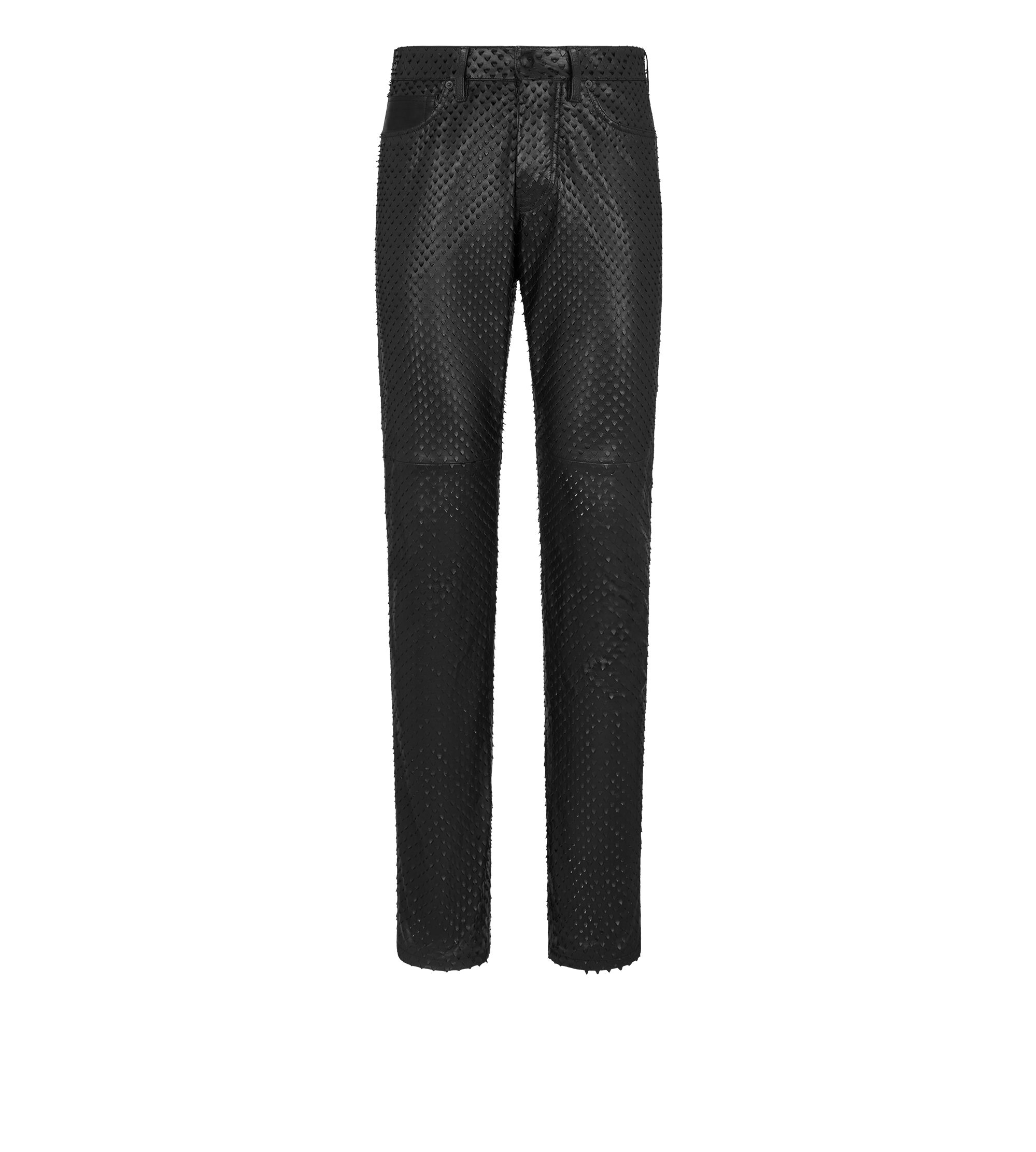PERFORATED SOFT LEATHER 5 POCKET PANTS