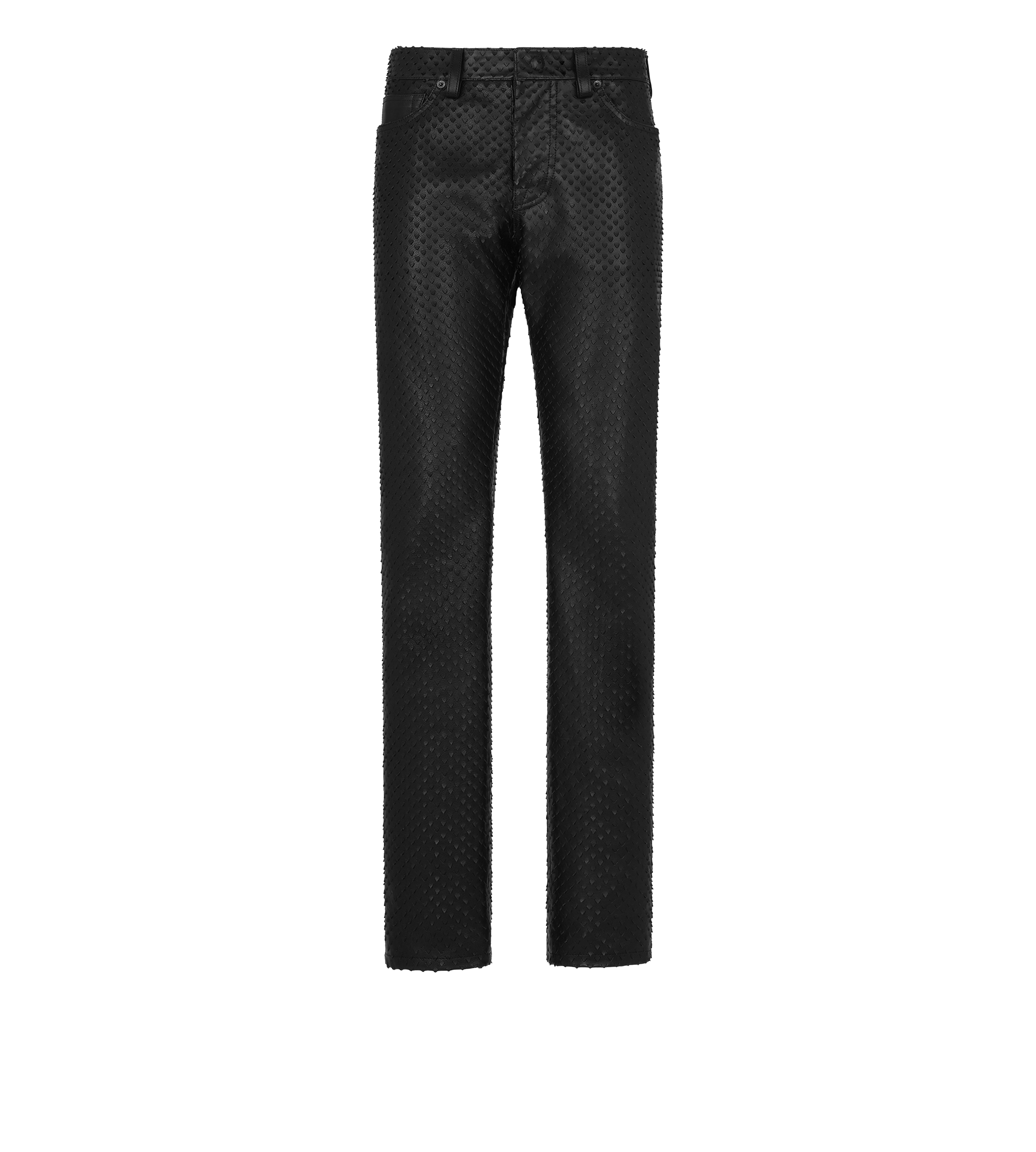 PERFORATED LEATHER 5 POCKET PANTS