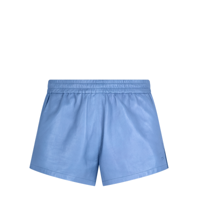 TOM FORD LEATHER AZURE BLUE LIGHT NAPPA SHORTS