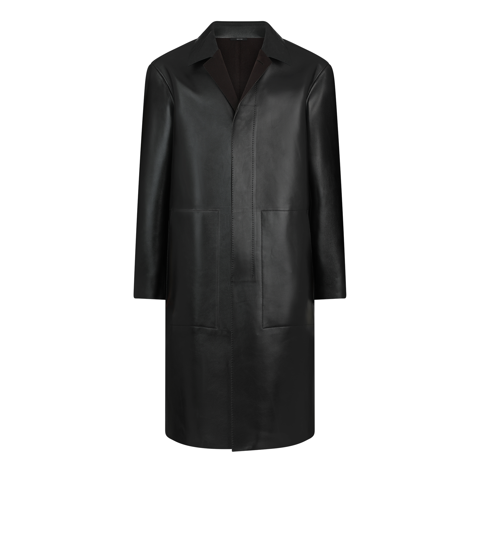 SOFT NAPPA PLONGE ALLIGATOR COLLAR CASHMERE LINED MAC