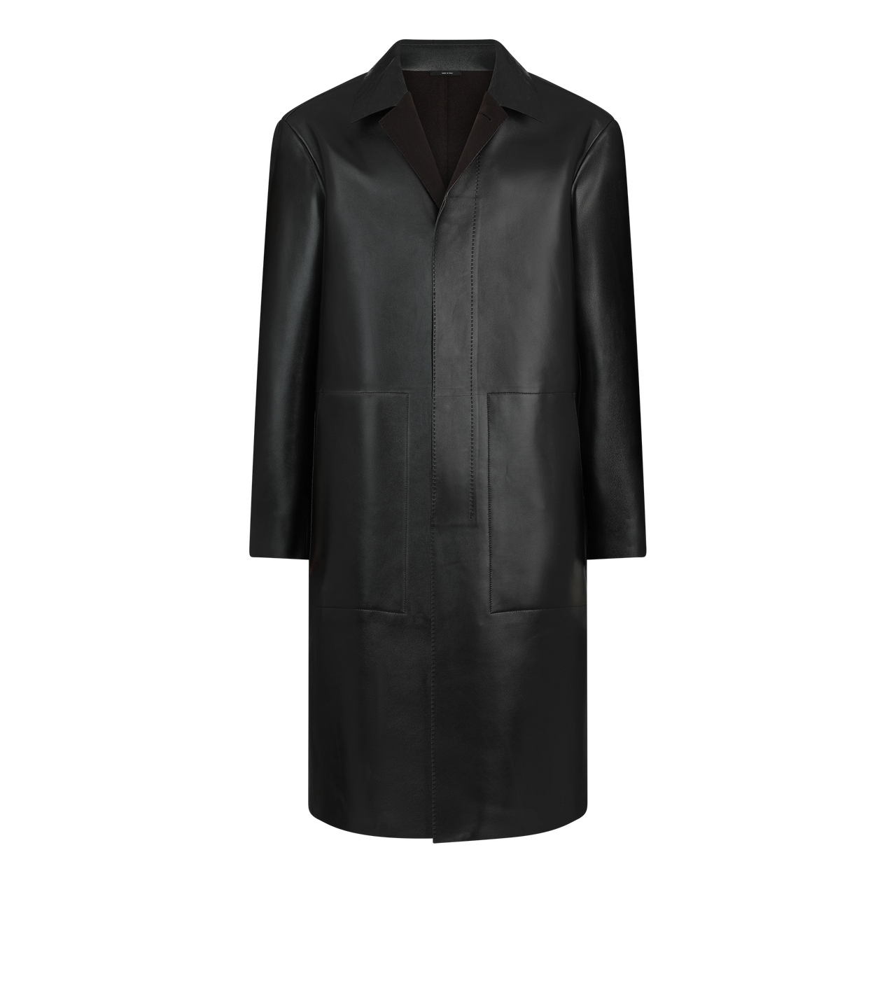 SOFT NAPPA PLONGE ALLIGATOR COLLAR CASHMERE LINED MAC image number 0