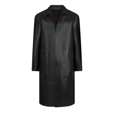 SOFT NAPPA PLONGE ALLIGATOR COLLAR CASHMERE LINED MAC image number 0