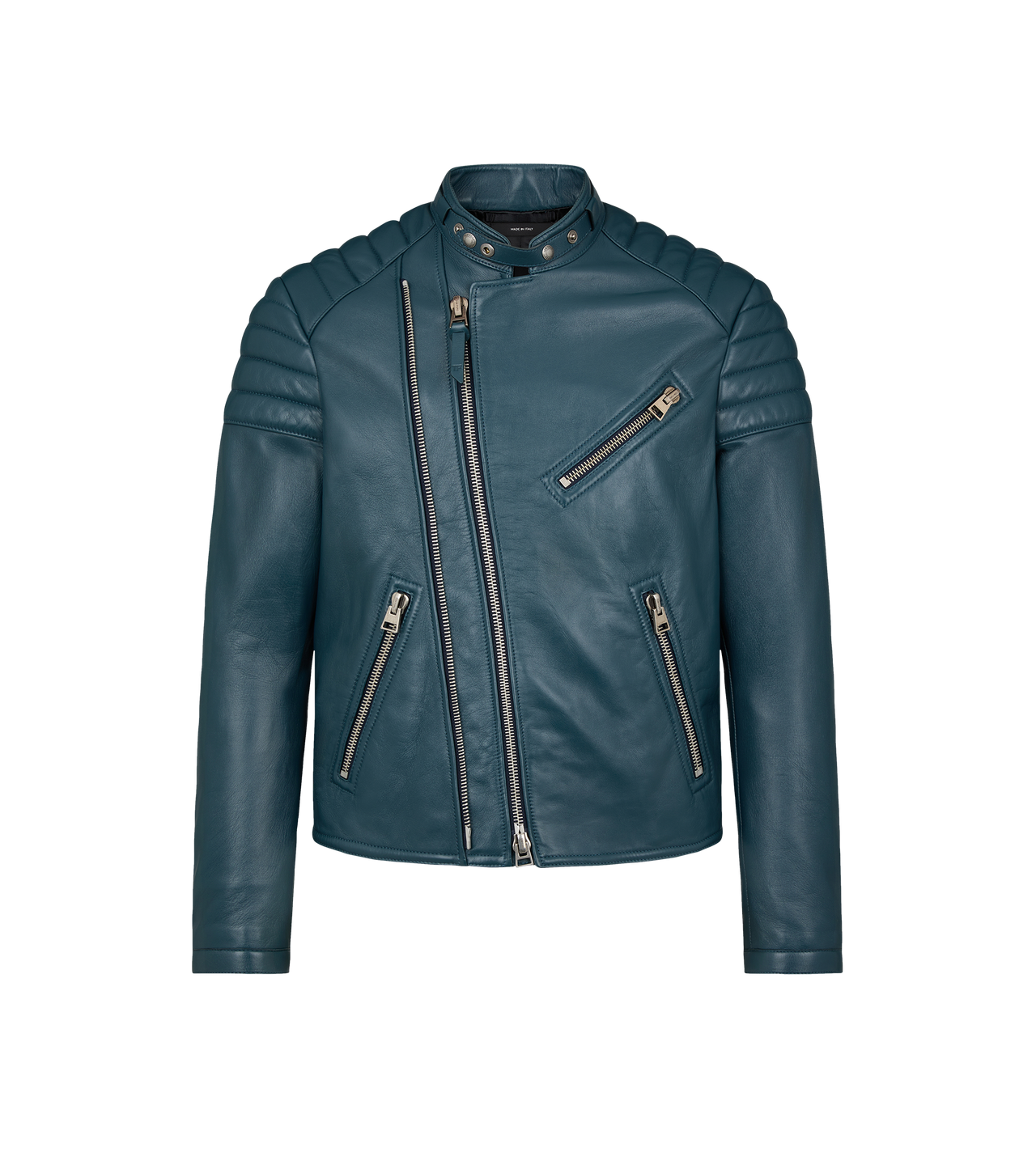 GRAIN LEATHER ZIP BIKER image number 0