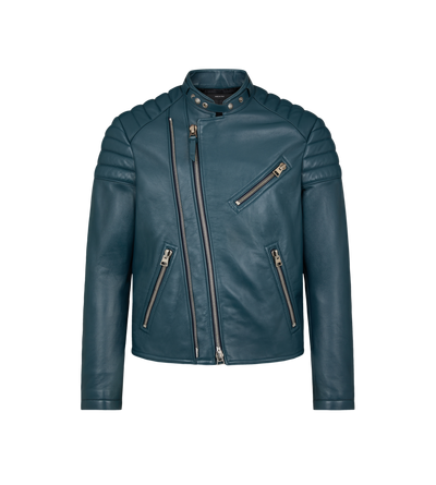 GRAIN LEATHER ZIP BIKER image number 0