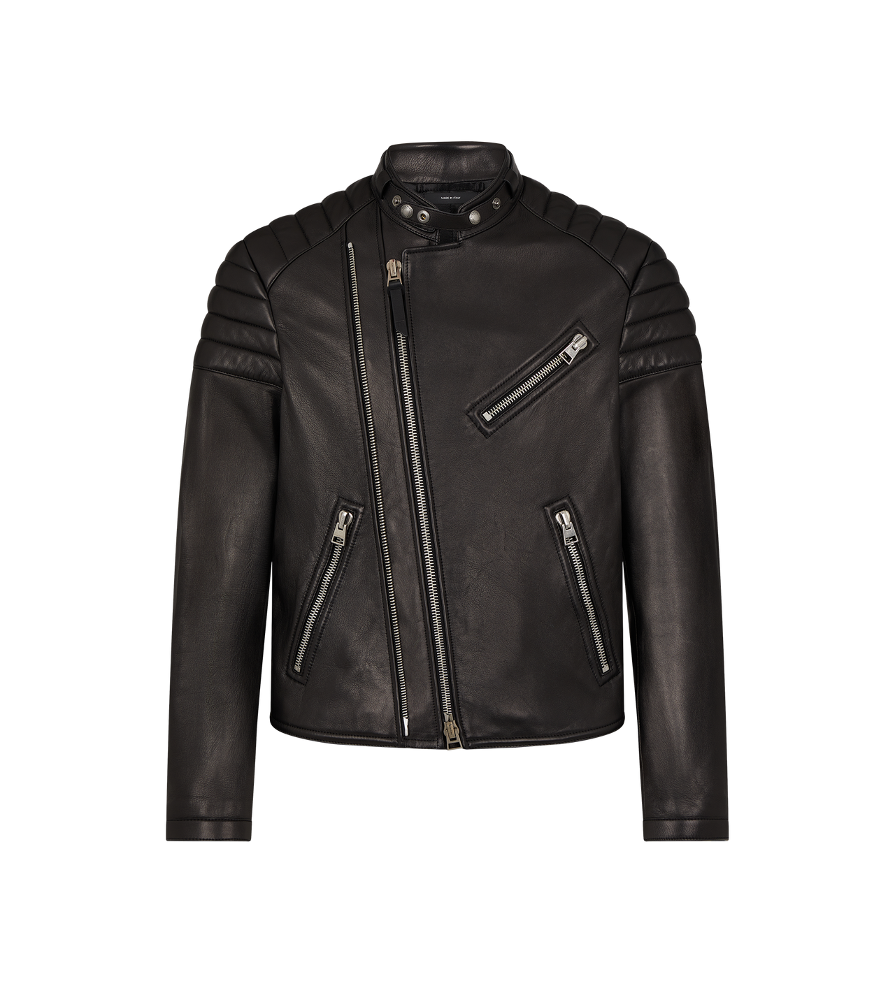 GRAIN LEATHER ZIP BIKER image number 0