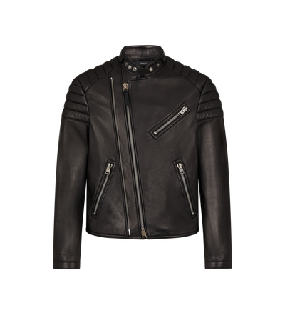 GRAIN LEATHER ZIP BIKER image number 0