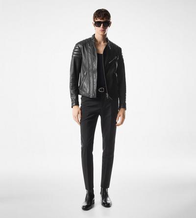 GRAIN LEATHER ZIP BIKER image number 1