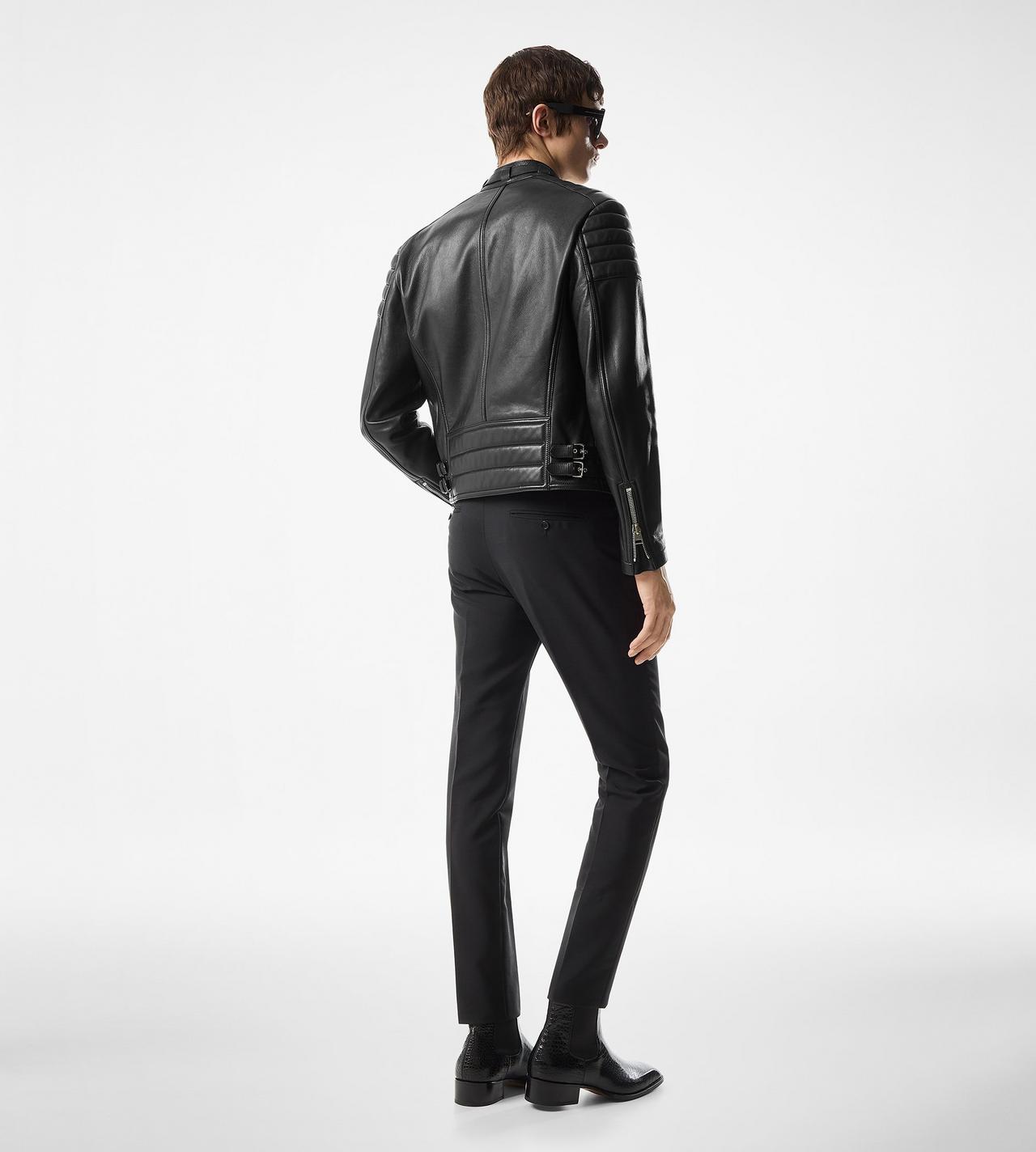 GRAIN LEATHER ZIP BIKER image number 2