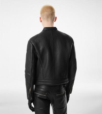 GRAIN LEATHER ZIP BIKER image number 3
