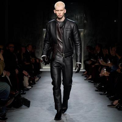 GRAIN LEATHER ZIP BIKER image number 3