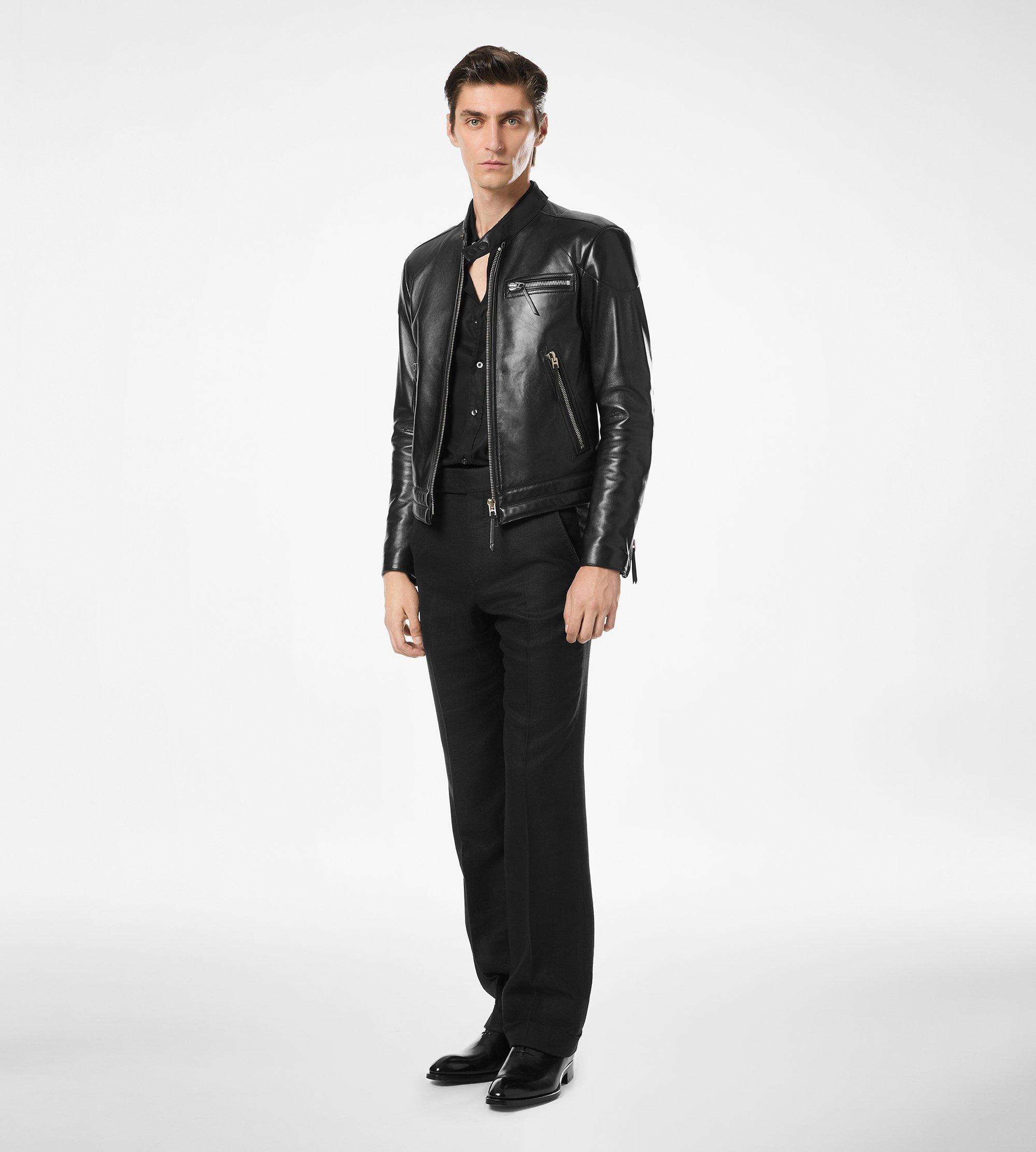 NAPPA GRAIN LEATHER BIKER