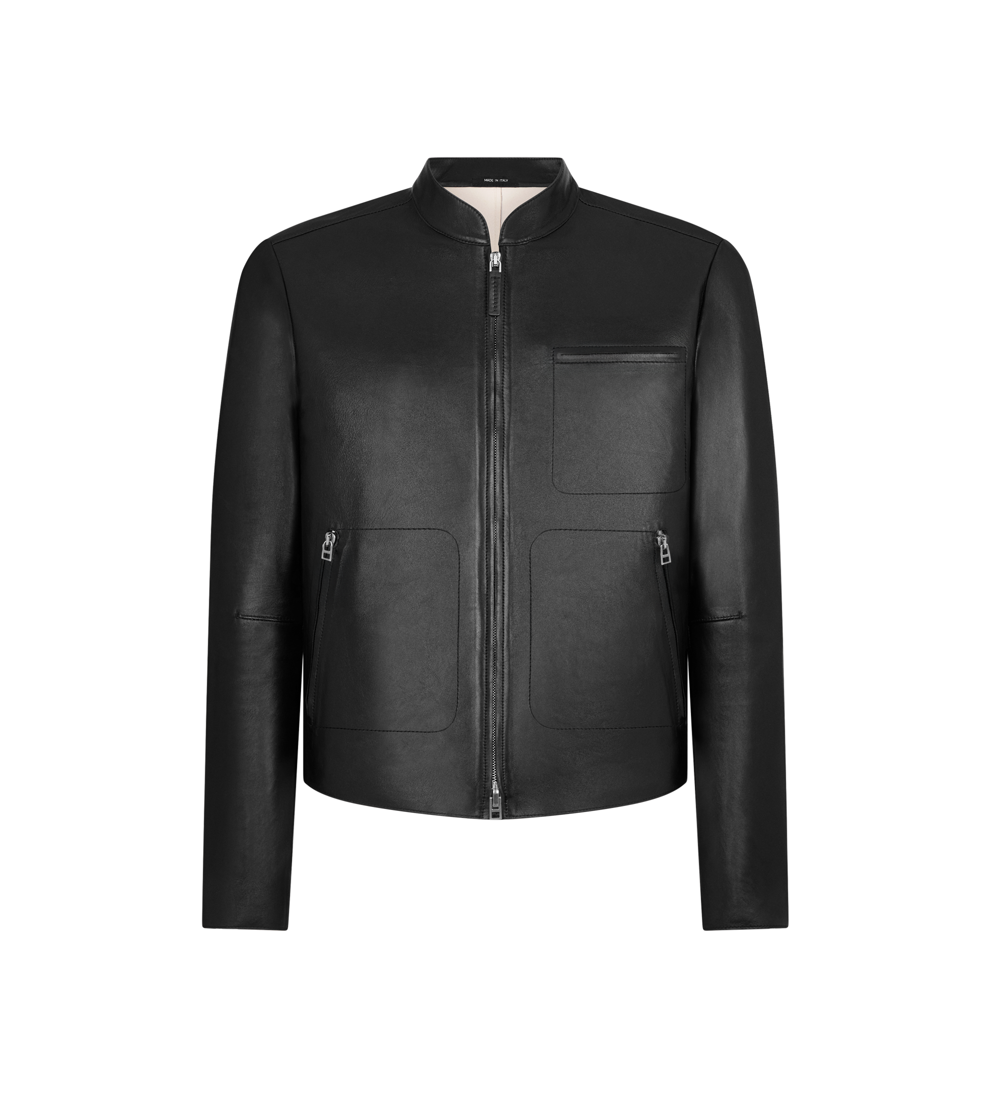 VESTE DE MOTARD EN CUIR DOUX