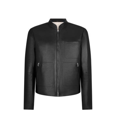 VESTE DE MOTARD EN CUIR DOUX