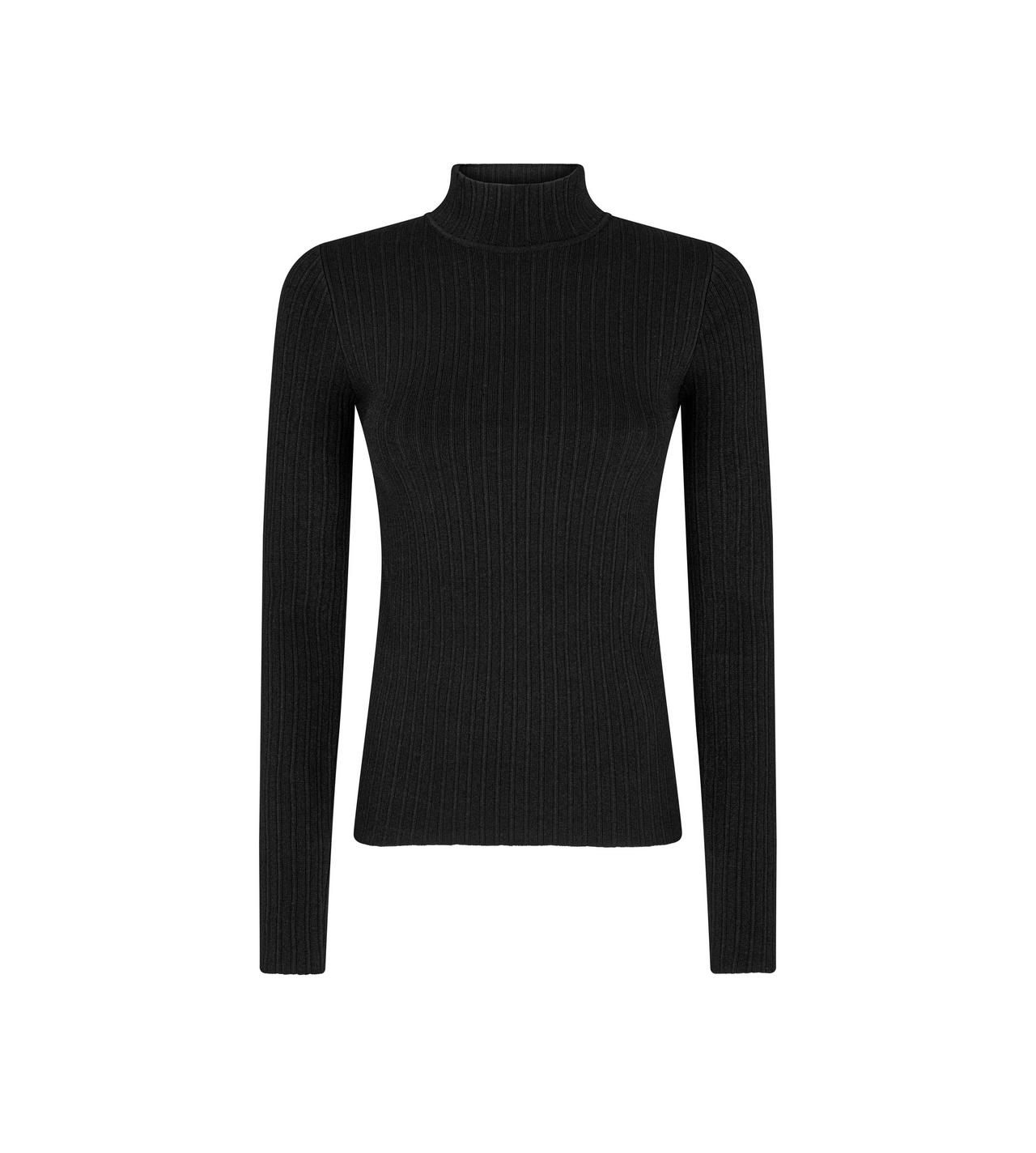 FINE SILK RIB MOCK NECK TOP image number 0