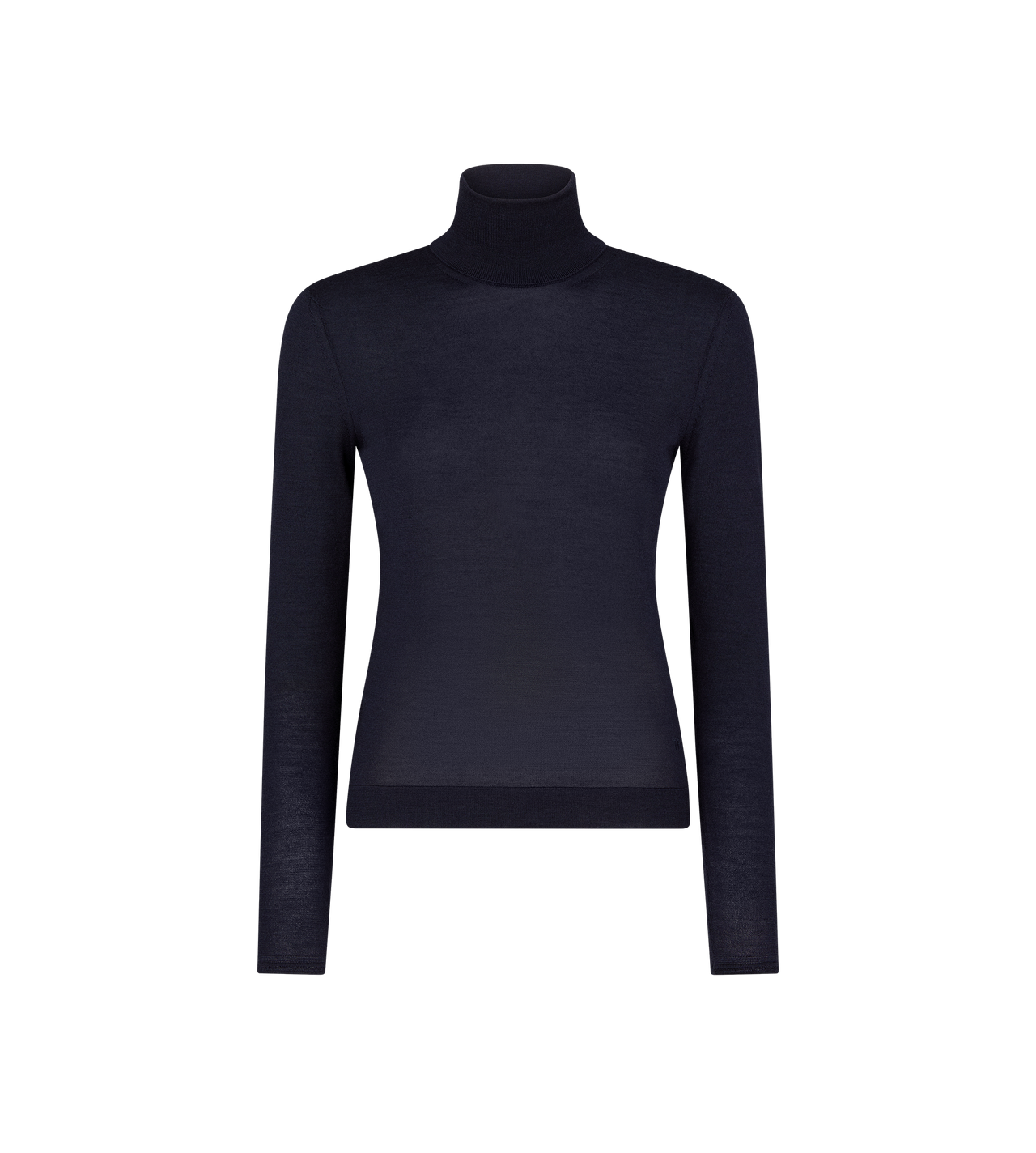 FINE CASHMERE SILK KNIT TURTLENECK TOP image number 0