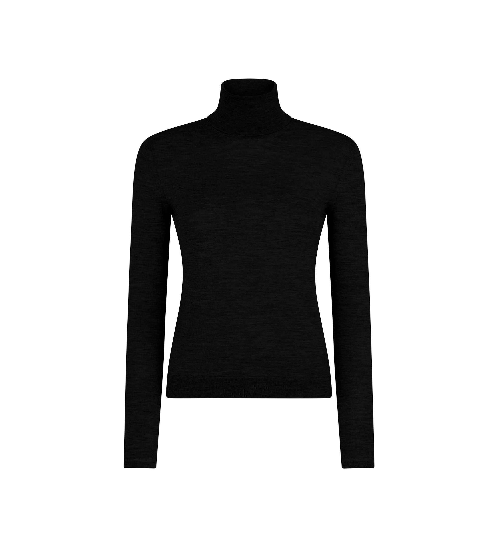 FINE CASHMERE SILK KNIT TURTLENECK TOP