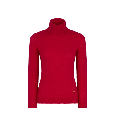 SEAMLESS CASHMERE SILK KNIT TURTLENECK TOP image number 0