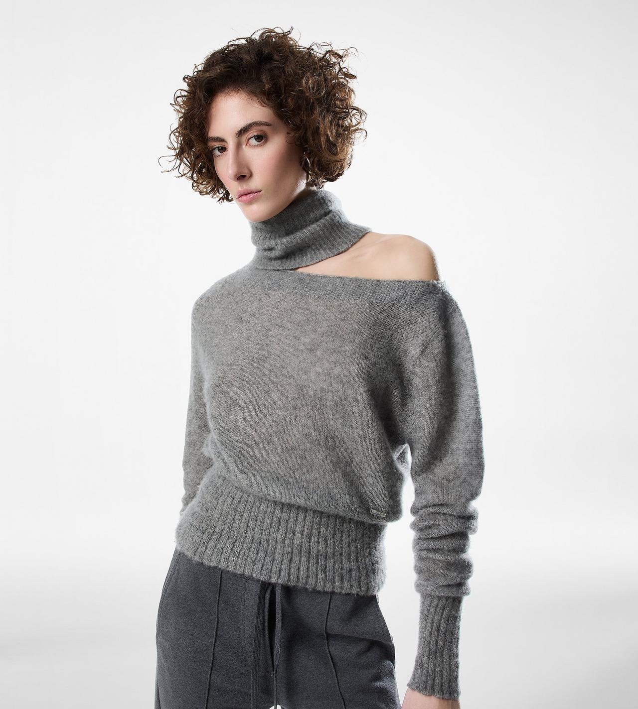 LONG SLEEVE BOAT NECK KNIT WITH TOM FORD METAL PLAQUE image number 1